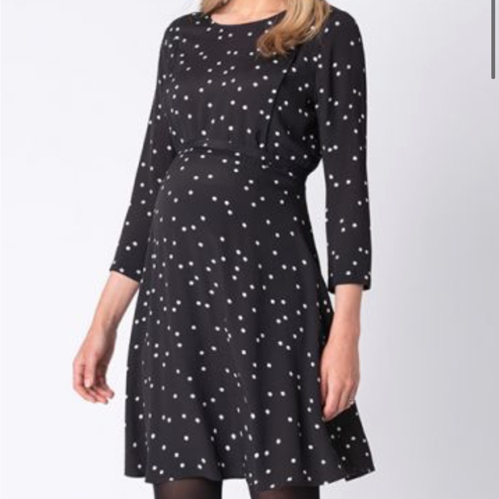 Dark green Seraphine maternity/nursing dress